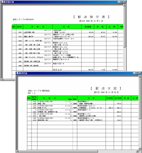 PC端末から発行される帳票イメージ